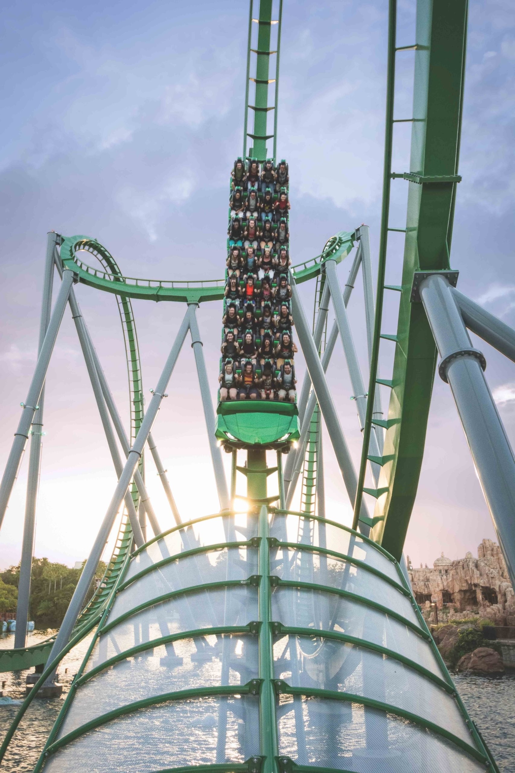 The Hulk ride at Universal Studios