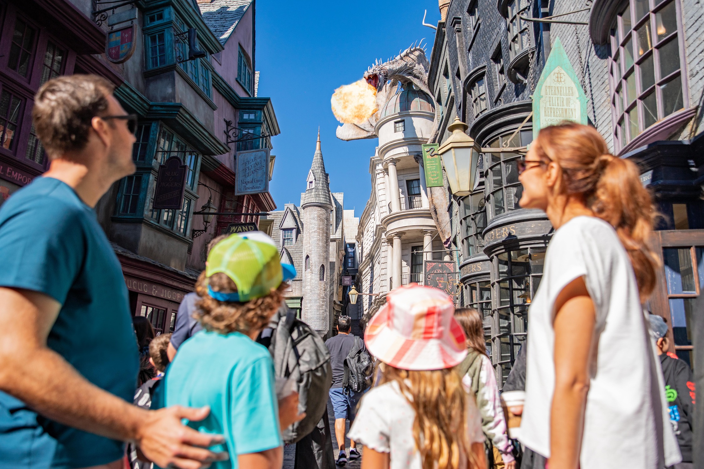 A family at Harry Potter world