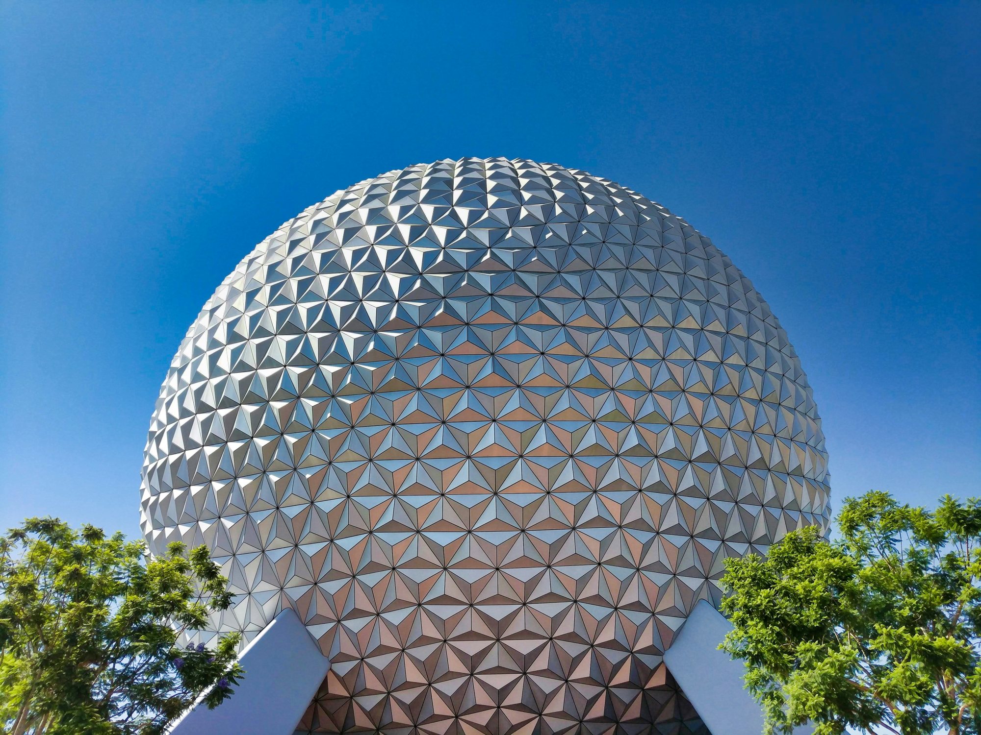 the EPCOT sphere at Disney